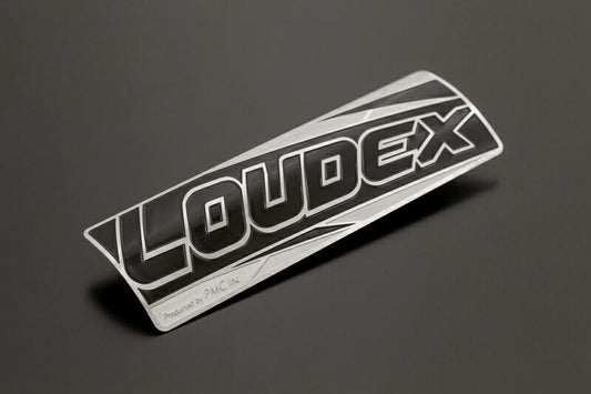 サイレンサーエンブレム LOUDEX 縦38mm×横122mm