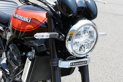 Stem Emblem & Mounting Stay Set KAWASAKI Chrome Z900RS