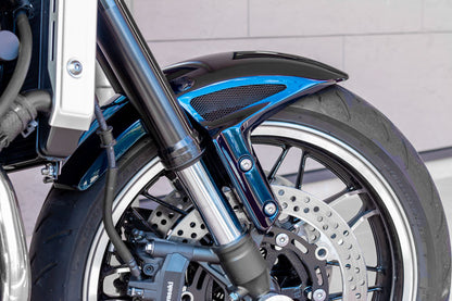 フロントフェンダー FRP ブラックメッシュ キャンディートーンブルー Z900RS