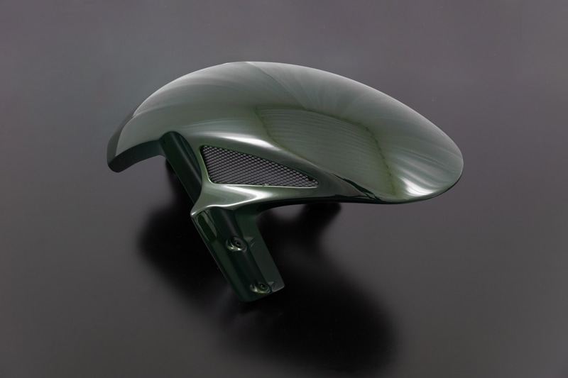Candy Green FRP Front Fender Z900RS [Yellow Ball Edition] Black Mesh 1 pc.