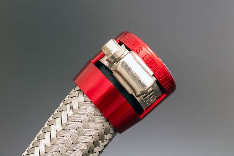 [EARL'S ECON-O-FIT Limited Edition] Red Stainless Steel Mesh Radiator Tube Set ver.2 for Z900RS/CAFE '21- (2 tubes)