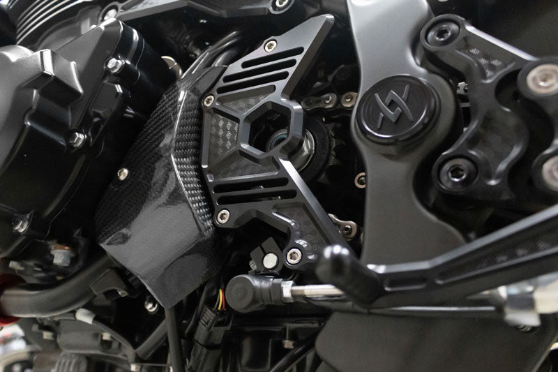 カーボンハーネスプロテクター ハニカムスプロケットカバー専用 Z900RS/CAFÉ