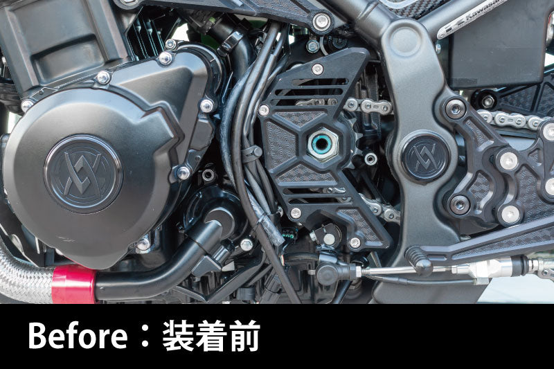 カーボンハーネスプロテクター ハニカムスプロケットカバー専用 Z900RS/CAFÉ