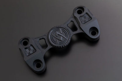 Billet Honeycomb Handlebar Upper Clamp Matte Cork Black 1 pc.