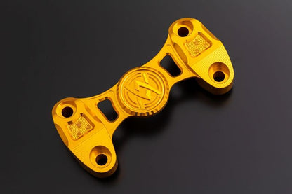 Billet Honeycomb Handlebar Upper Clamp Marigold 1 pc.