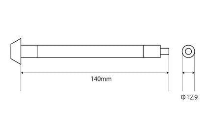 Gold ARCHI Touring Bar End with Inner Weight Z900RS 1pc