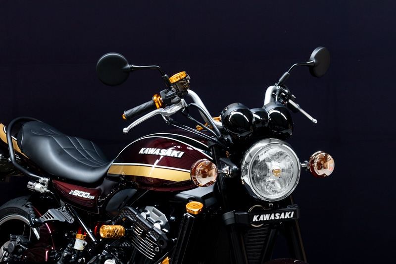 Z900RS-specific Handlebar ARCHI-YB Shibori Gold (Handlebar only) Inner Diameter 13.5Φ Depth Approx. 80mm 1pc