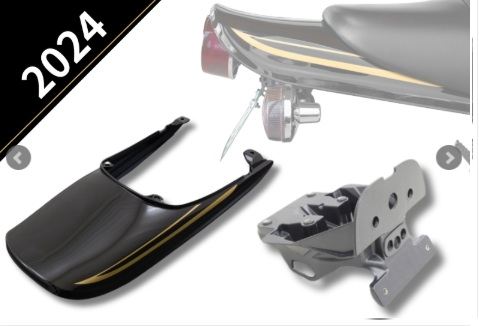 Z900RS Slight Rear Fender + Long Tail Cowl Set [2024 Metallic Diablo Black Gold Line (CAFE)] 1 Set