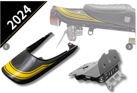 Z900RS SE Iron Fender Eliminator Kit + Long Tail Cowl Set [2022-24 Metallic Diablo Black Yellow Ball] 1 set