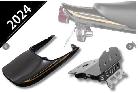 Z900RS アイアンフェンダーレスキット+ロングテールカウルセット【2024年メタリックディアブロブラック ゴールドライン（CAFE)】 1セット