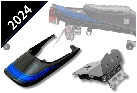 Z900RS アイアンフェンダーレスキット+ロングテールカウルセット【2024年メタリックディアブロブラック ブルーボール】 1セット