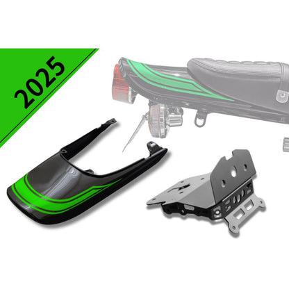 アイアンフェンダーレスキット+ロングテールカウルセット メタリックディアブロブラック × キャンディライムグリーン Z900RS 2025年