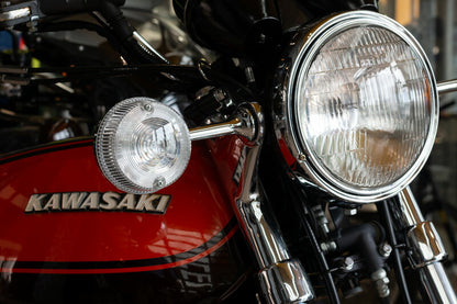 Lens only, clear, front/rear compatible, 1 pc., for Z1/Z2 turn signals, repair part