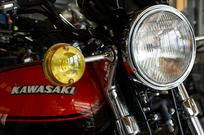 Z1/Z2ウインカー用 レンズのみ イエロー フロントリア兼用 1個入 Z1/Z2 Z750-1000 H2/750SS 補修部品