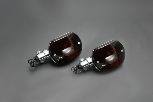 Smoked Front Turn Signal Assembly Set of 2 Z1000MK2/Z750FX Type