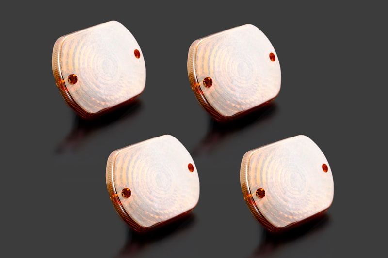 See-Through Mirror Coating MK2 Turn Signal Lenses Orange 4-Piece Set 4 Pieces