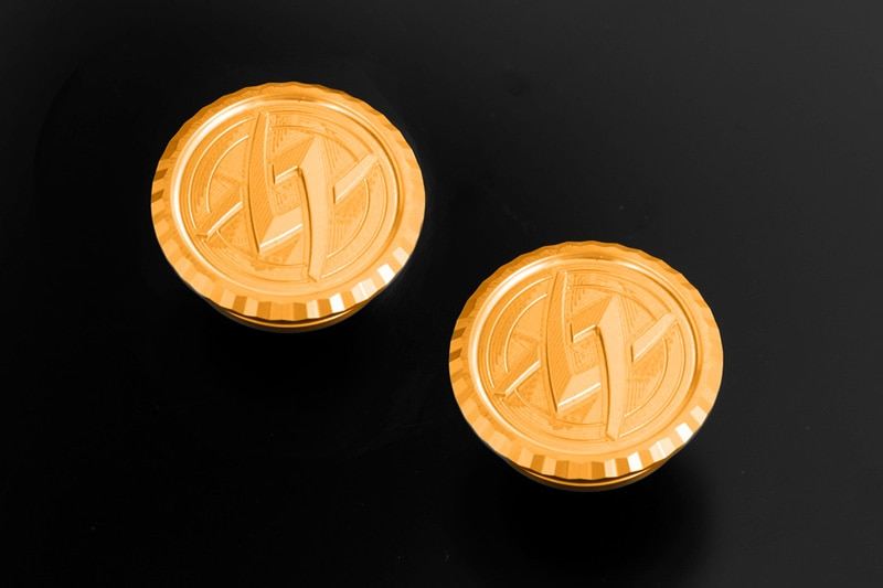 Z650RS Gold ARCHI Logo Plug Series Frame Front Type-1 Left and Right Set