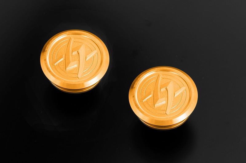 Z650RS Gold ARCHI Logo Plug Series Frame Front Type-1 Left and Right Set