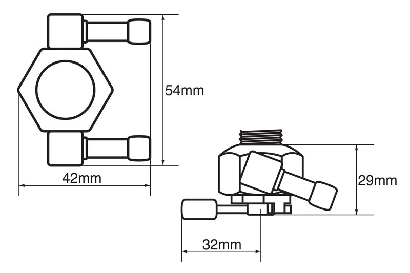 デュアルアウト レーシング 3000シリーズ 1/4\"NPT 燃料コック