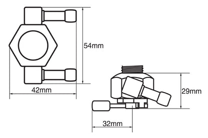 デュアルアウト レーシング 3000シリーズ 1/4\"NPT 燃料コック