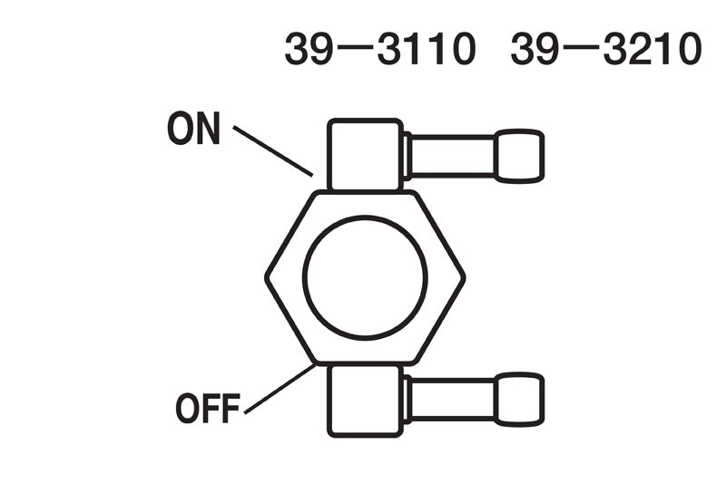 デュアルアウト レーシング 3000シリーズ 1/4\"NPT 燃料コック