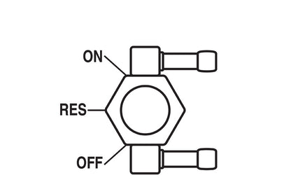 デュアルアウトリザーブ付 3000シリーズ 3/8\"NPT 燃料コック