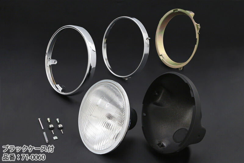 コンベックスシリーズ ヘッドライト 8mm汎用 ブラックケース＆リム付 ヘッドライト