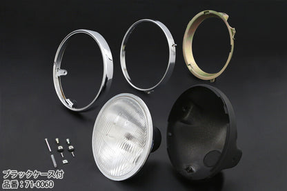 コンベックスシリーズ ヘッドライト 8mm汎用 ブラックケース＆リム付 ヘッドライト