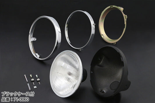 コンベックスシリーズ ヘッドライト 8mm汎用 ブラックケース＆リム付 ヘッドライト