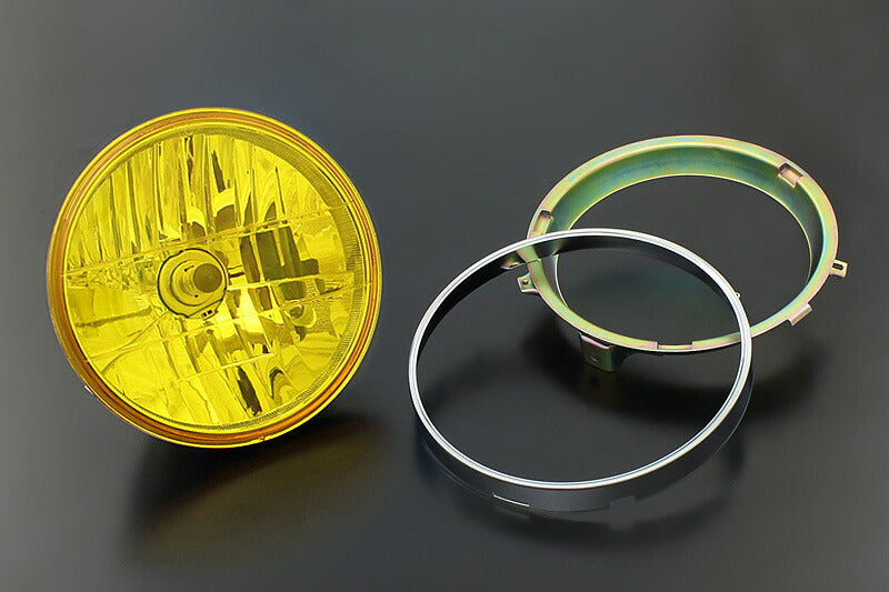 インナーリム付ヘッドライト対応タイプ イエロー ラウンドタイプ ゼファー