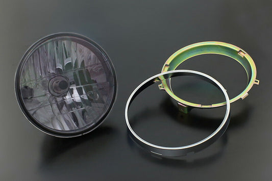 インナーリム付ヘッドライト対応タイプ スモークブラック ラウンドタイプ