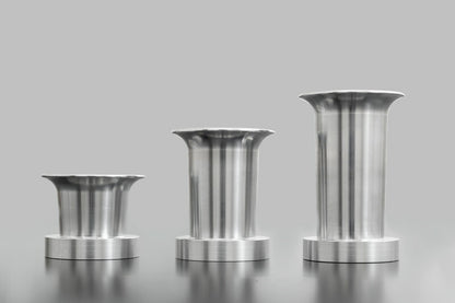 CR用ビレットエアファンネル アルミ製 ロング シルバーアルマイト 70mm 1個入