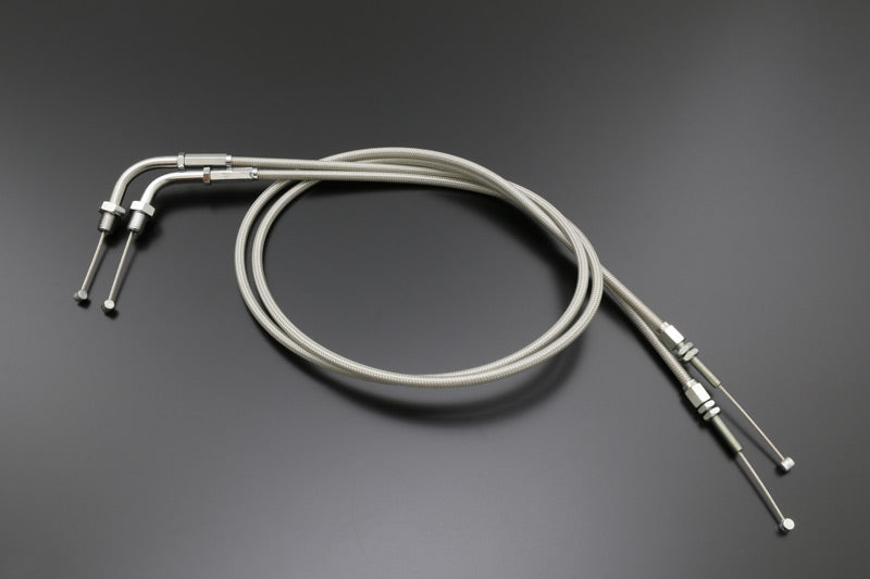Stainless Steel Mesh Throttle Cable for Z1R-series Continental Handle Specification, 90cm Cable Length. Fits Z1/Z2, Z750/900/1000, Z750FX1/Z1000MK2, Z1R-1/2.