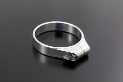 Billet Insulator Band, Raw Aluminum Finish, for Big Insulator, Inner Diameter 53mm (free state), Width 12mm, 1 Piece