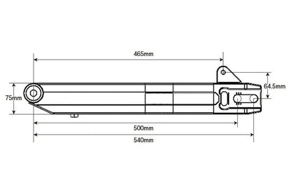 モノコックスイングアーム PMC x GILD design サスペンションマウントSTD（465mm） 465mm 1セット