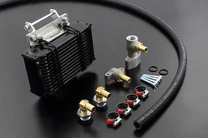 Old Style Oil Cooler Black Side Feed Black 4 inch 13 row Z/KZ