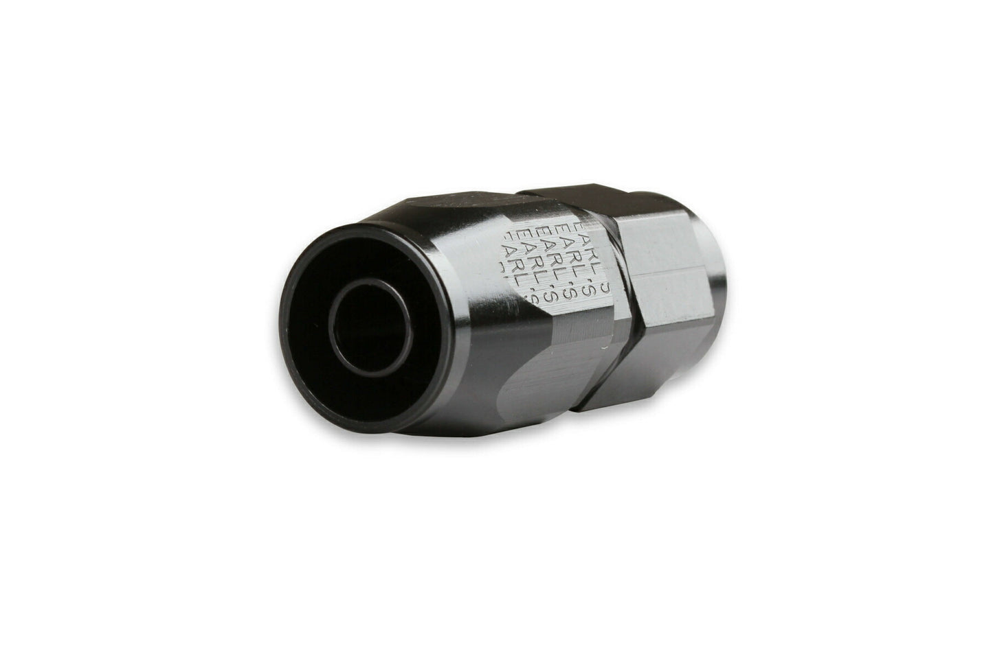 Earl's #8 Straight Fitting, Black (Aluminum)