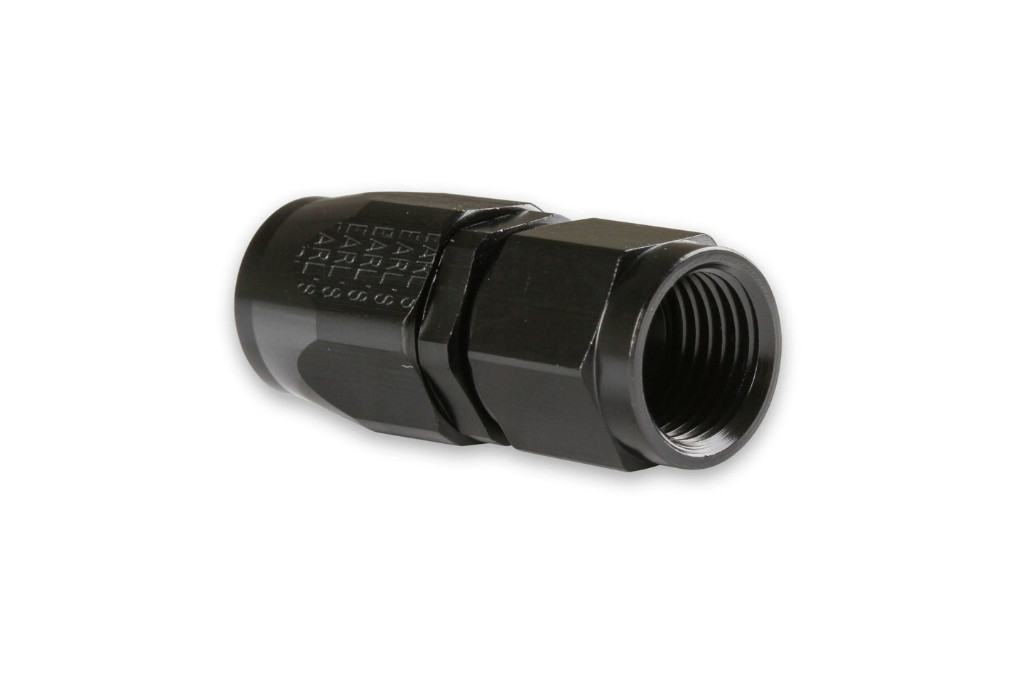Earl's #8 Straight Fitting, Black (Aluminum)