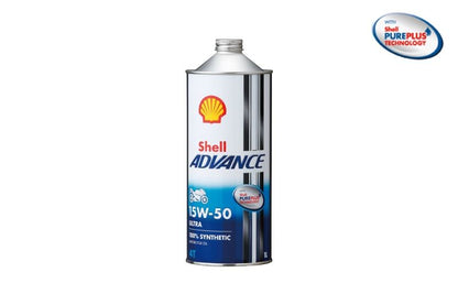 Shell ADVANCE 4T ULTRA 15W-50 1L 半化学合成油 1本
