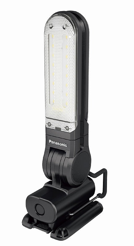 工事用充電LEDマルチライト 7.2V LAタイプ電池セット マグネットベース付 125×257×49mm 黒 ブラック