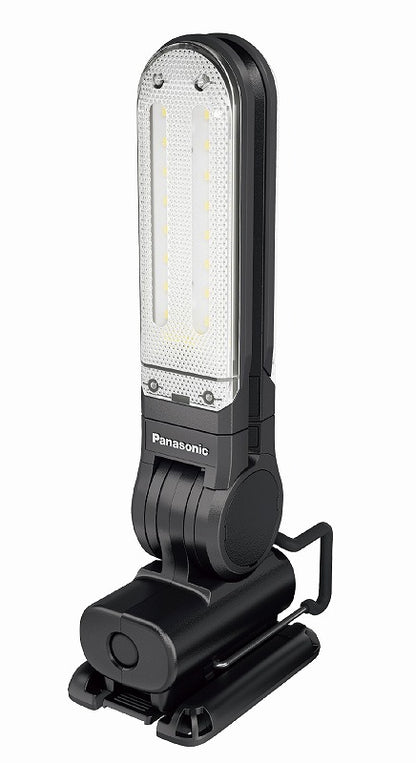 工事用充電LEDマルチライト 7.2V LAタイプ電池セット マグネットベース付 125×257×49mm 黒 ブラック