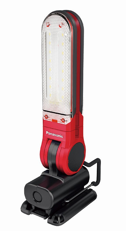 工事用充電LEDマルチライト 7.2V マグネットベース付 125×257×49mm 赤 レッド