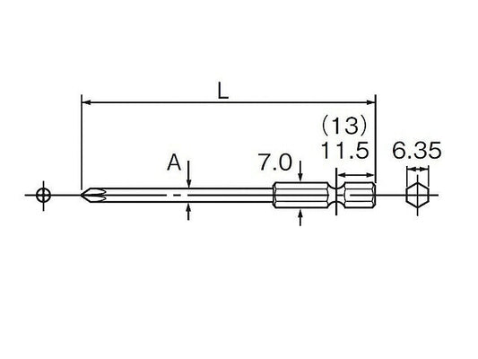 ドライバー ビット (+) #1X75