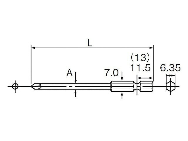 ドライバー ビット (+) #1X200