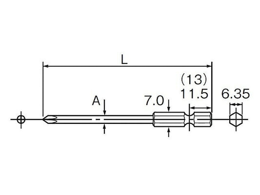 ドライバー ビット (+) #1X200