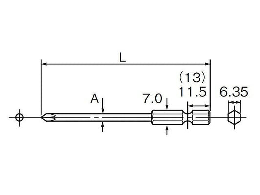 ドライバー ビット (+) #2X200