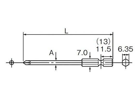 ドライバー ビット (+) #2X120