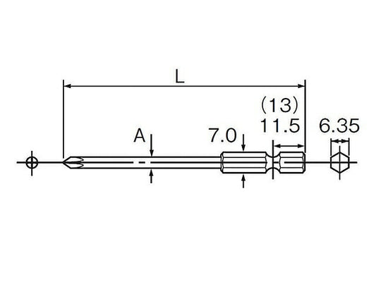 ドライバー ビット (+) #1X45 2ホン