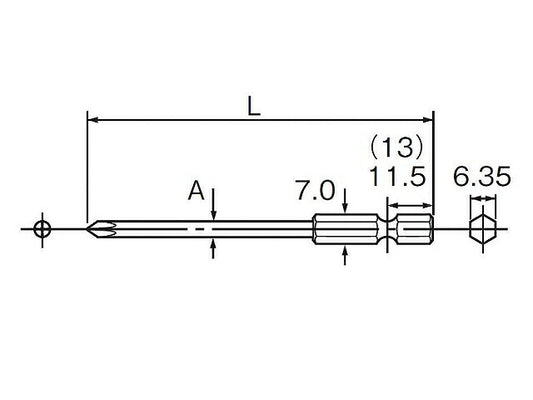 ドライバー ビット (+) #2X75