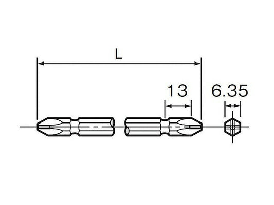 ドライバー ビット (+) #2X45 2ホン